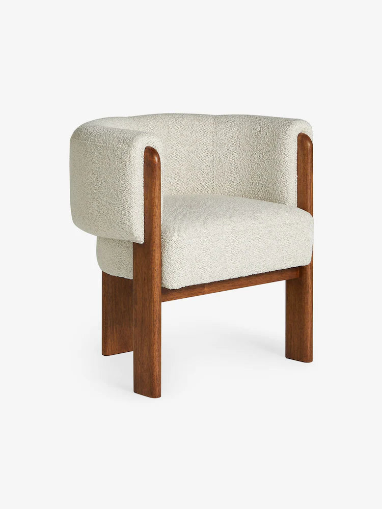 Natural Boucle Calix Dining Chair
