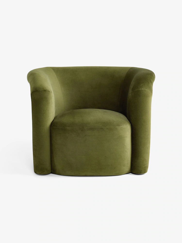 Olive Green Velvet Enya Accent Chair