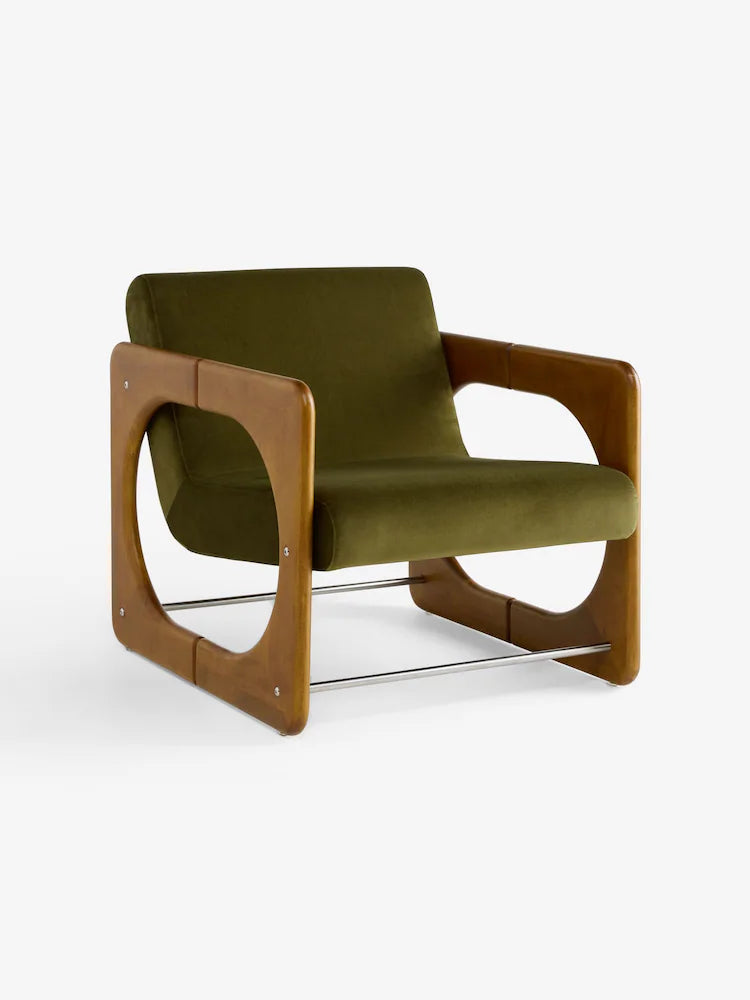 Olive Velvet Dual Accent Chair