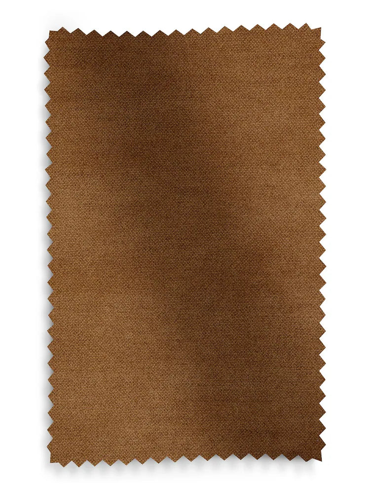 Relaxed Chenille Tofffee Brown Leila Curve 3 Seater Sofa