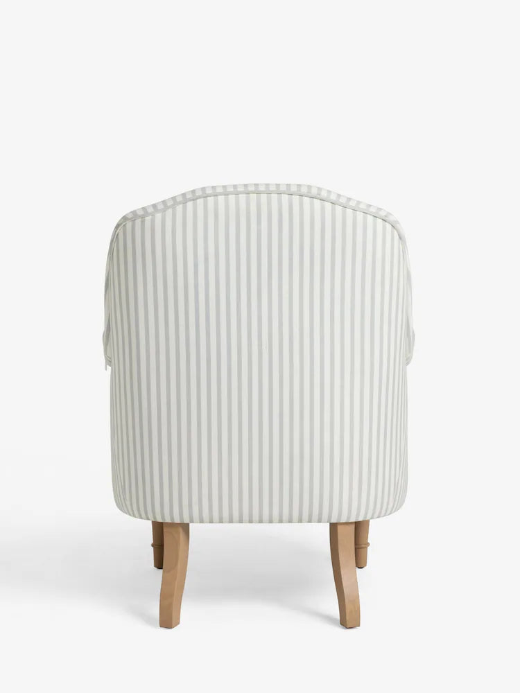 Cornish Stripe Soft Grey Alveston Accent Chair
