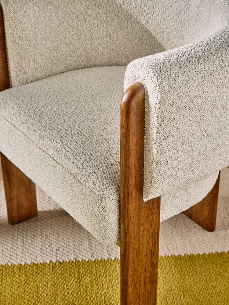 Natural Boucle Calix Dining Chair