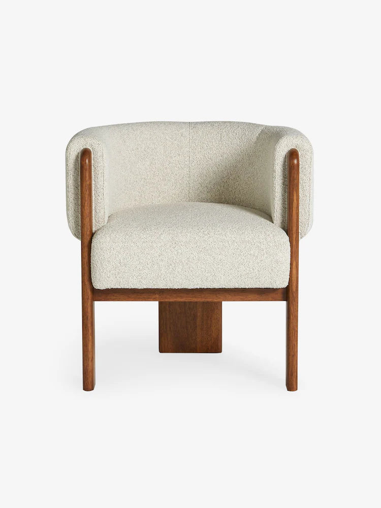 Natural Boucle Calix Dining Chair
