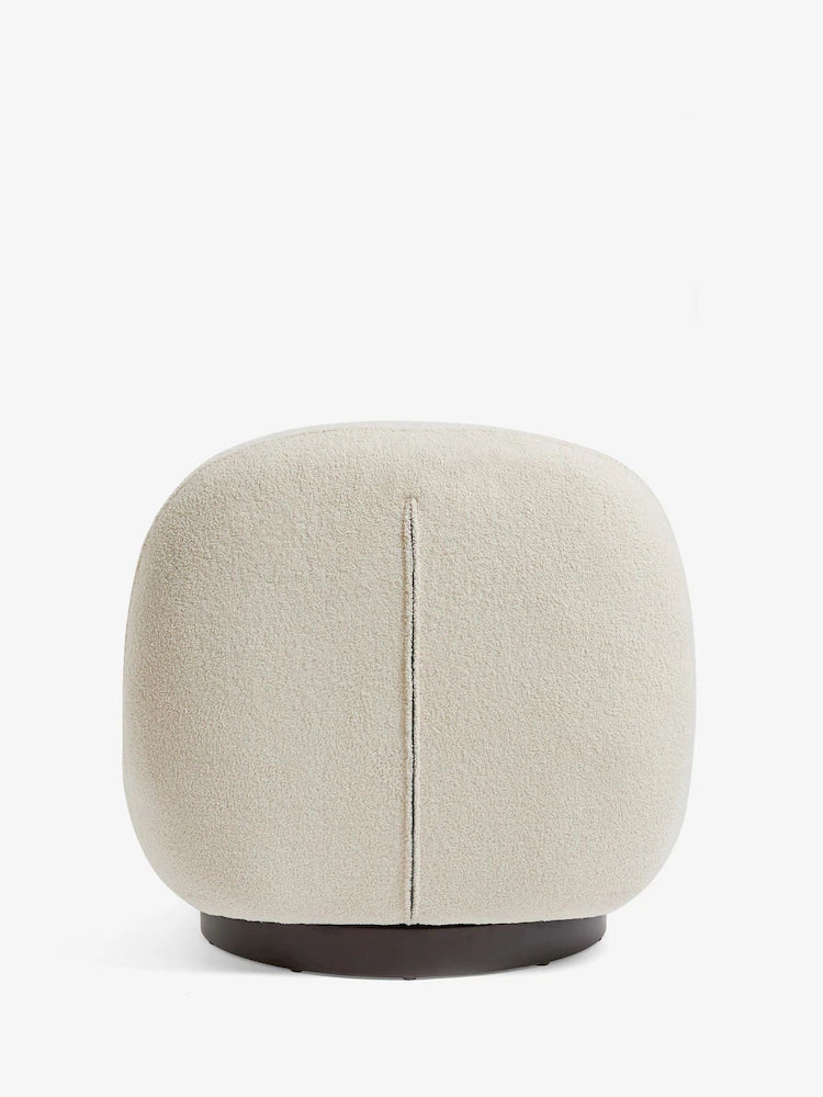 Cosy Boucle Ivory Natural Otis Swivel Accent Chair