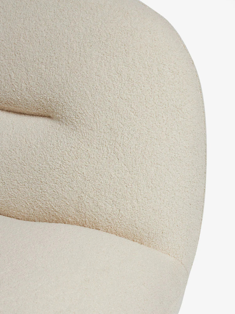 Cosy Boucle Ivory Natural Otis Swivel Accent Chair