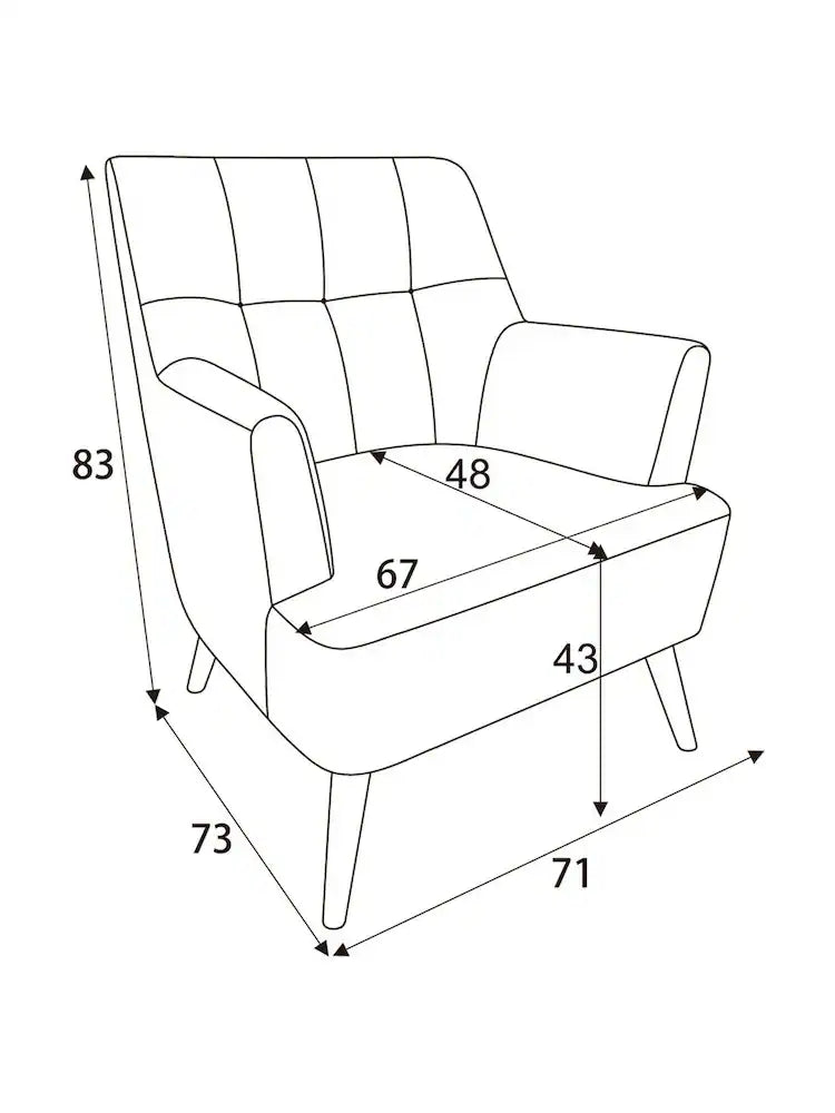 Monza Faux Leather Peppercorn Brown Carter Accent Chair