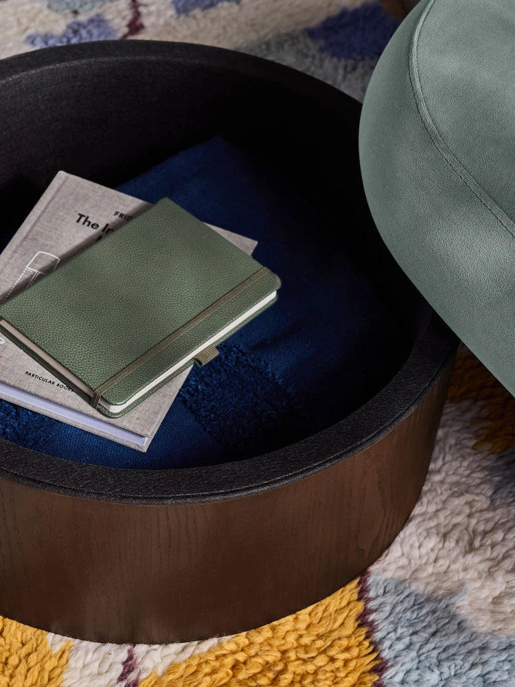 Steel Grey Blue Velvet Novara Storage Footstool