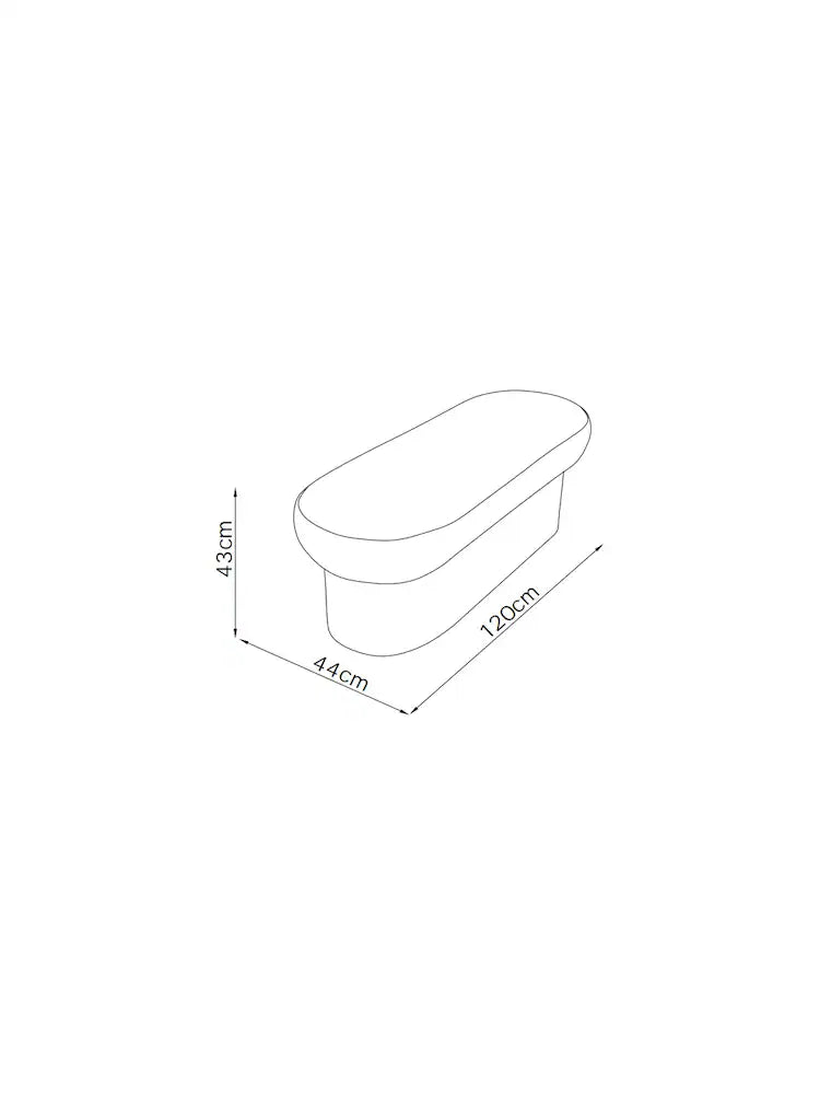 Off White Pax Boucle Novara Storage Ottoman Bench