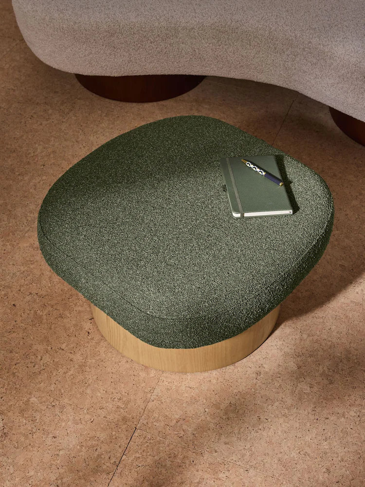 Green Pax Boucle Novara Storage Footstool
