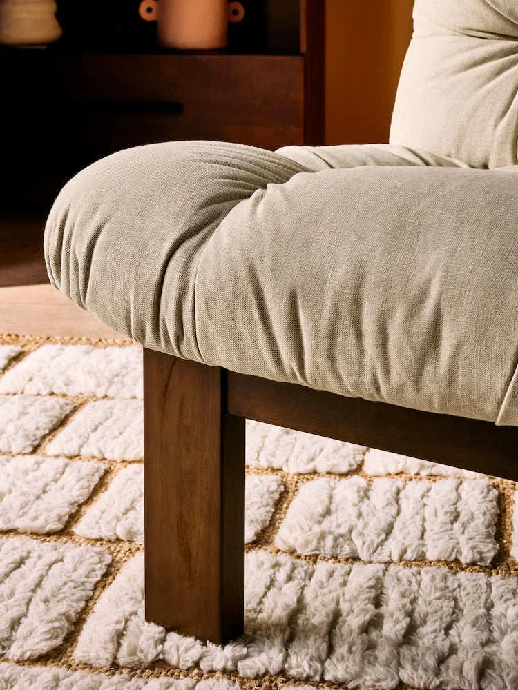 Natural Linen Cotton Linen Blend Fran Accent Chair