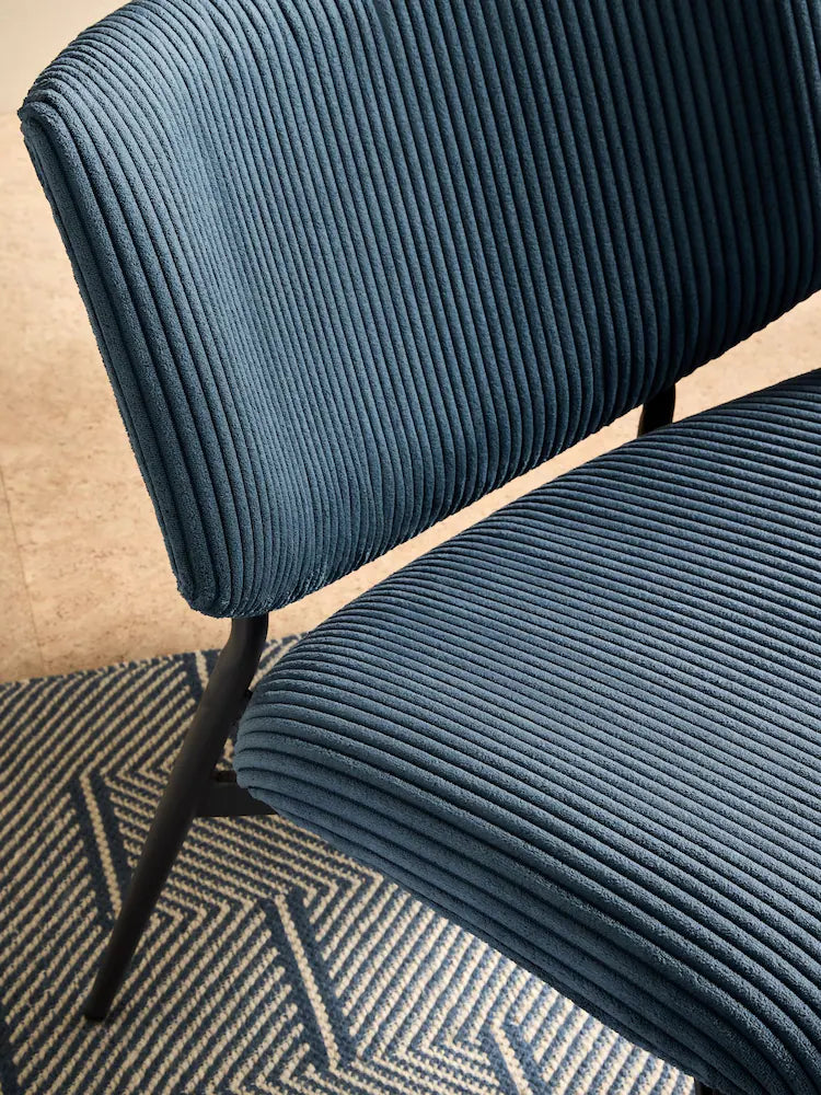 Steel Blue Cord Kuta Accent Chair