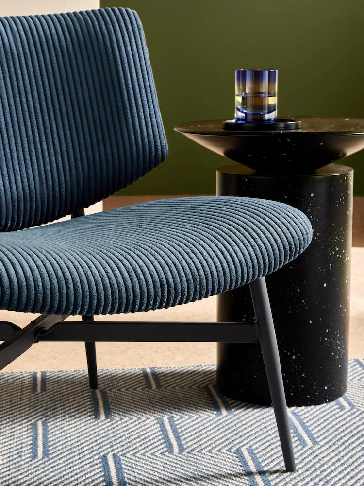 Steel Blue Cord Kuta Accent Chair