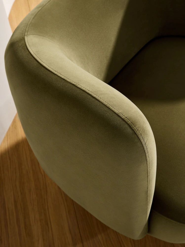 Fern Green Velvet Novara Swivel Accent Chair