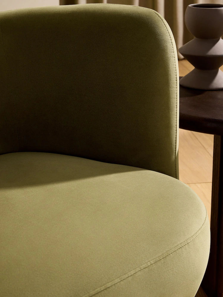 Fern Green Velvet Novara Swivel Accent Chair