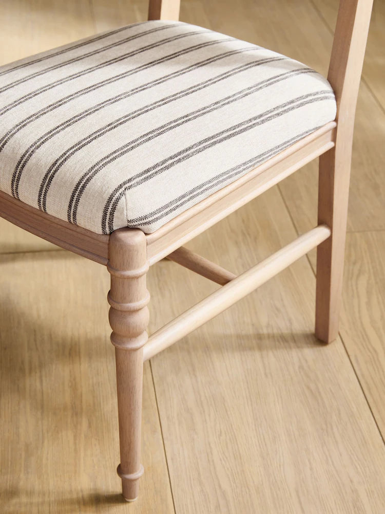 Set of 2 Alston Stripe Swanton Dining Chairs