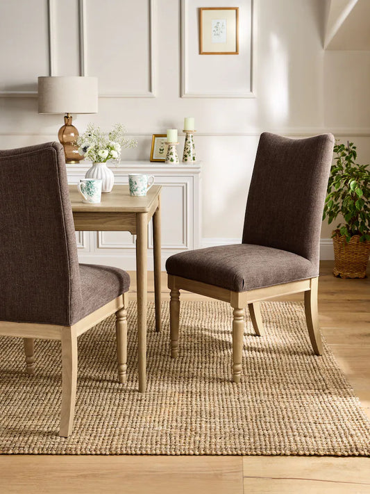Set of 2 Audra Hazlenut Sarsden Dining Chairs