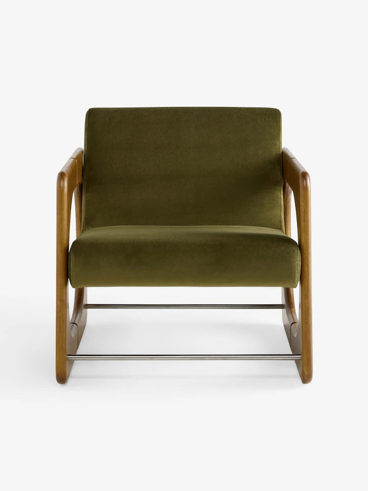 Olive Velvet Dual Accent Chair