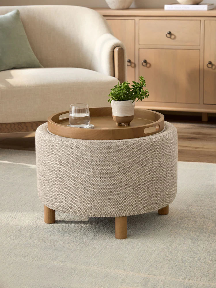 Chunky Weave Mid Natural Ashton Upholstered Storage