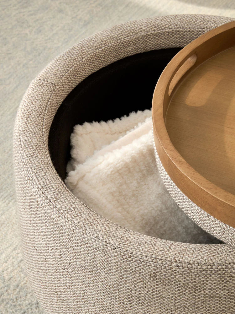 Chunky Weave Mid Natural Ashton Upholstered Storage