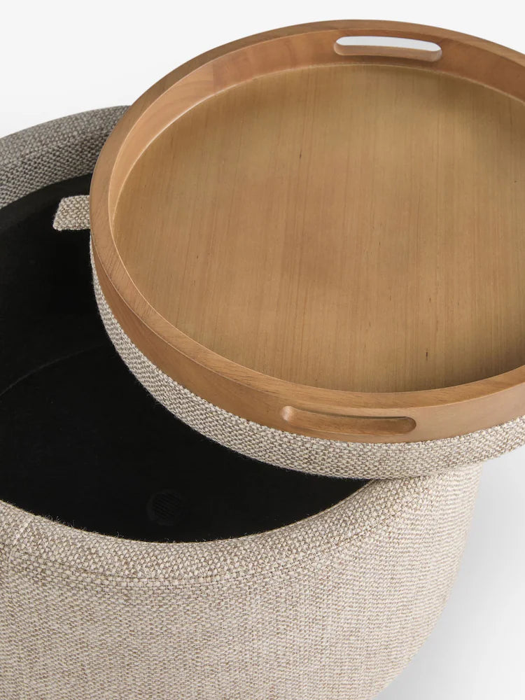 Chunky Weave Mid Natural Ashton Upholstered Storage