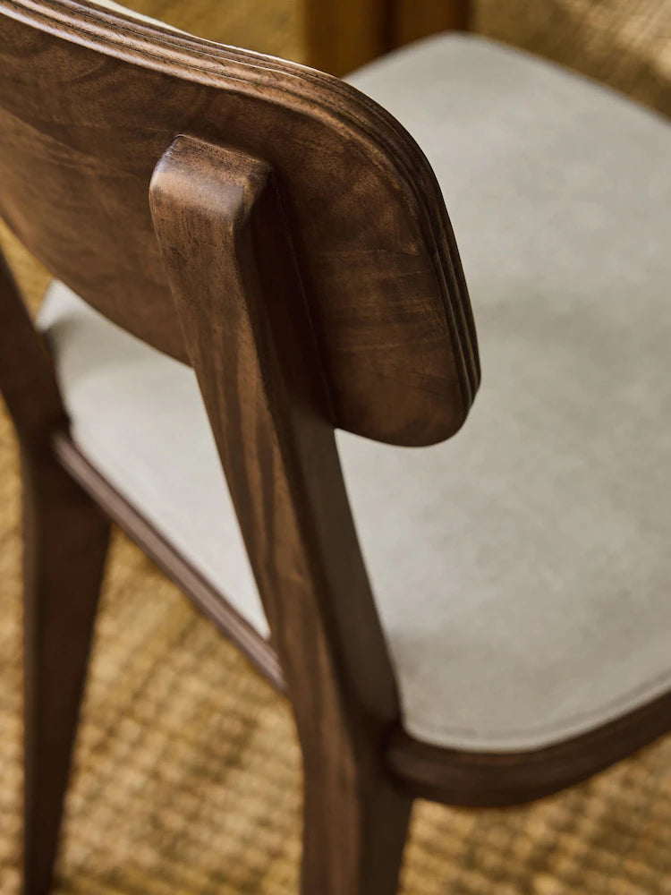 Hundon Chenille Natural Barcombe Set of 2 Dining Chairs
