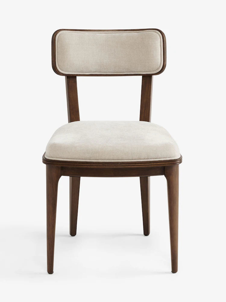 Hundon Chenille Natural Barcombe Set of 2 Dining Chairs
