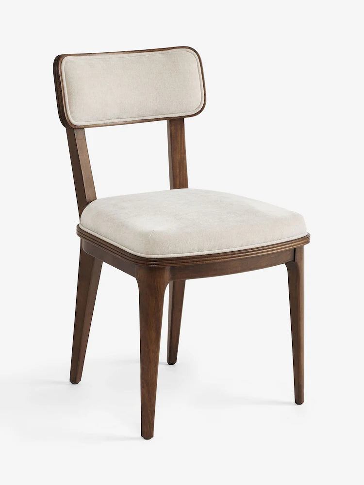 Hundon Chenille Natural Barcombe Set of 2 Dining Chairs
