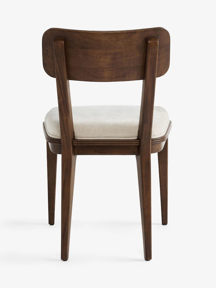 Hundon Chenille Natural Barcombe Set of 2 Dining Chairs