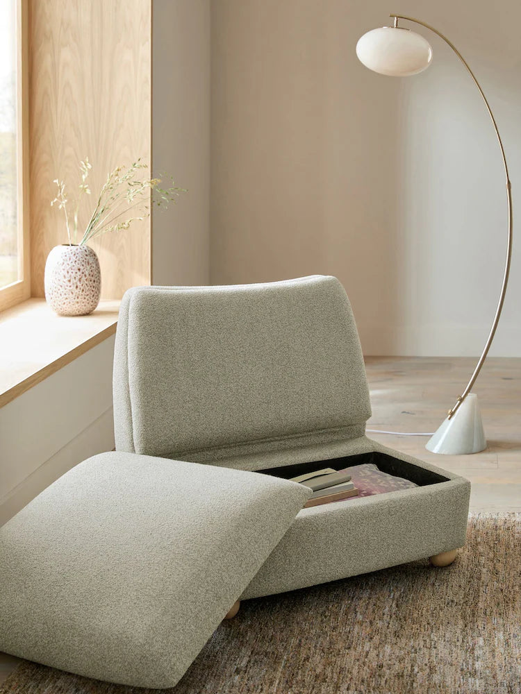 Smart Weave Sage Green Clemmie Storage Accent Chair