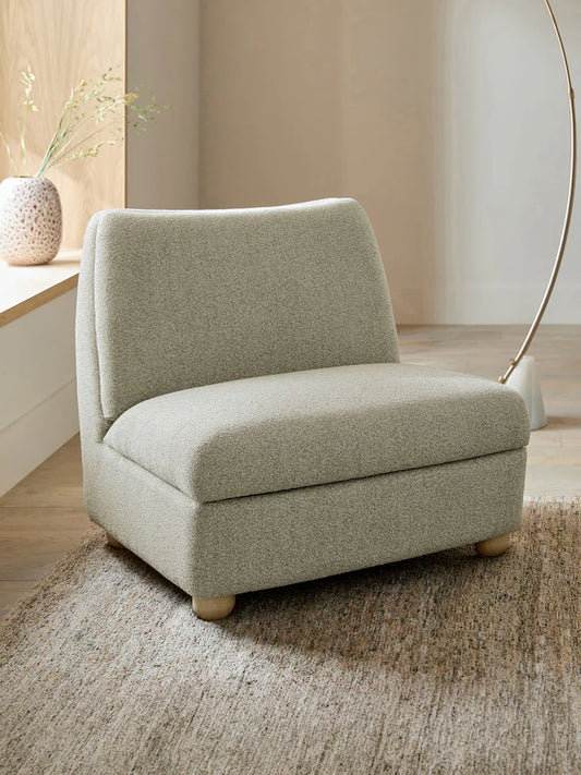 Smart Weave Sage Green Clemmie Storage Accent Chair