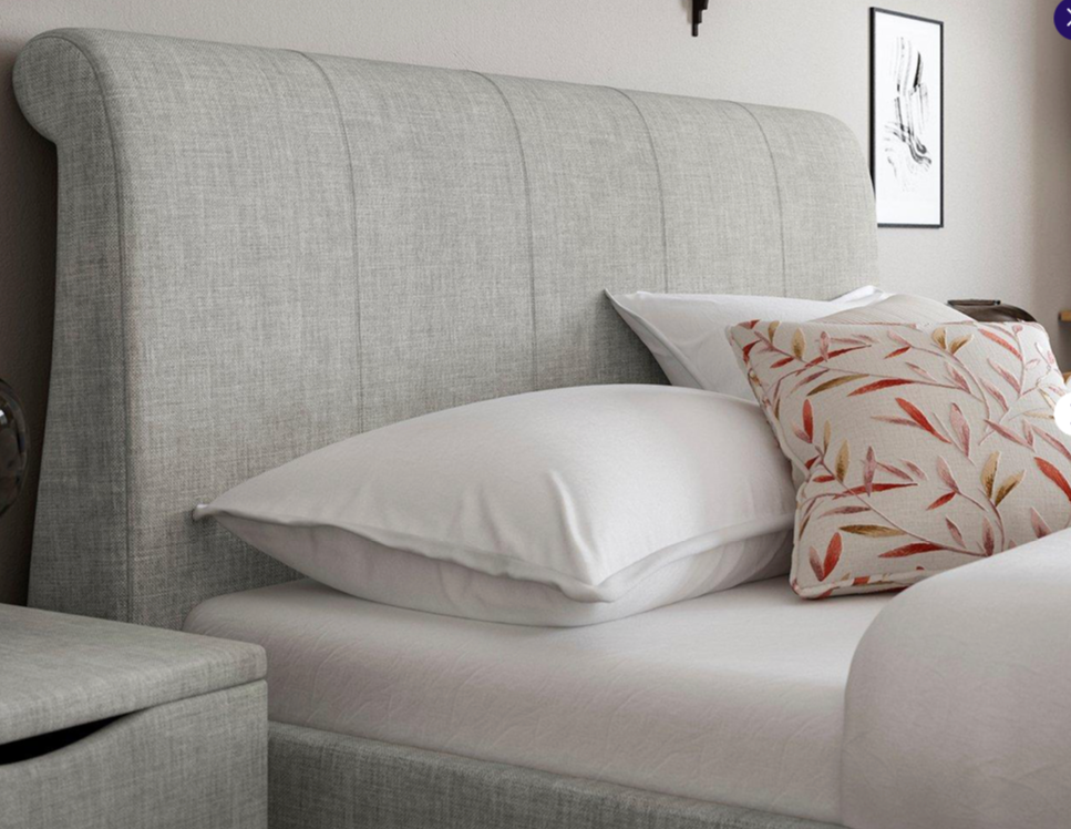 Lucia Upholstered Sleigh Bed with Drawer Storage