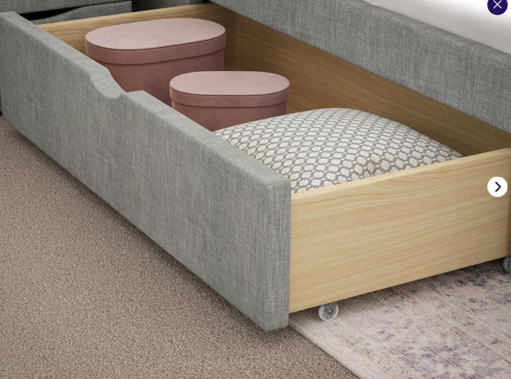 Lucia Upholstered Sleigh Bed with Drawer Storage