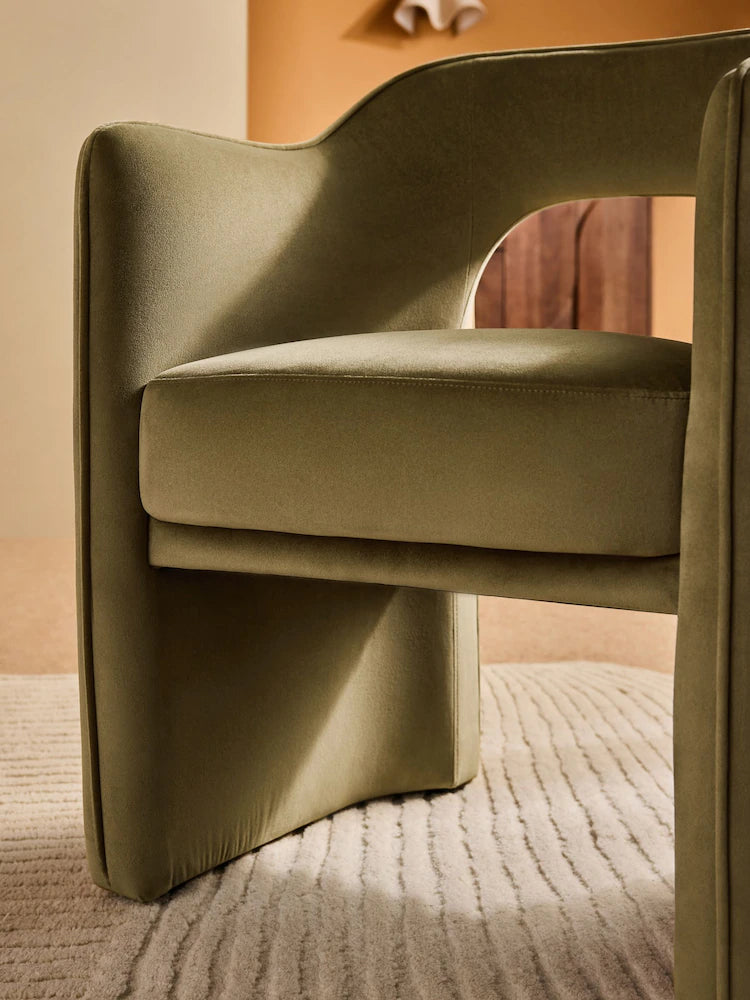 Fern Green Velvet Sariah Dining Chair