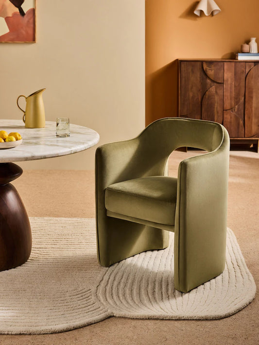 Fern Green Velvet Sariah Dining Chair