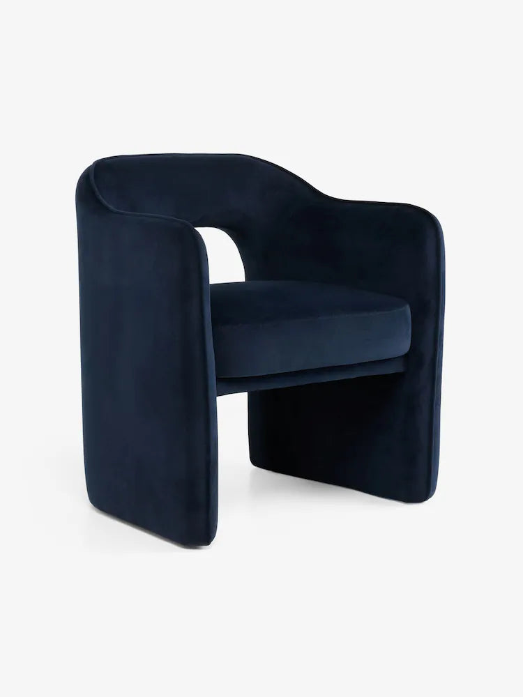 Navy Blue Velvet Sariah Dining Chair