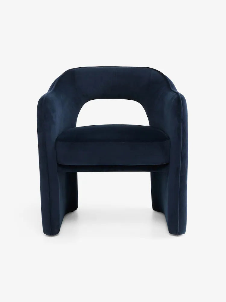 Navy Blue Velvet Sariah Dining Chair