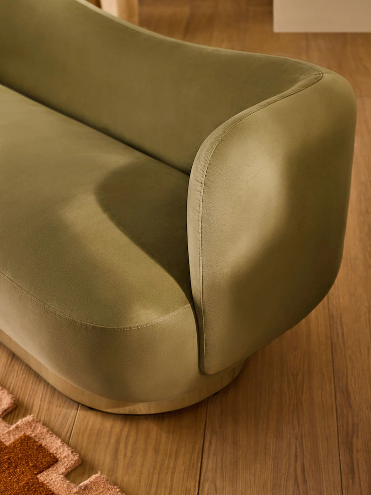 Fern Green Velvet Novara 2 Seater Sofa