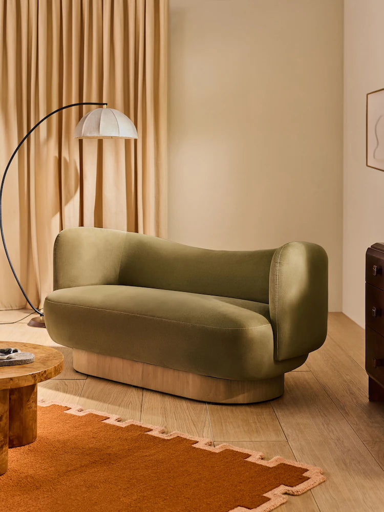 Fern Green Velvet Novara 2 Seater Sofa