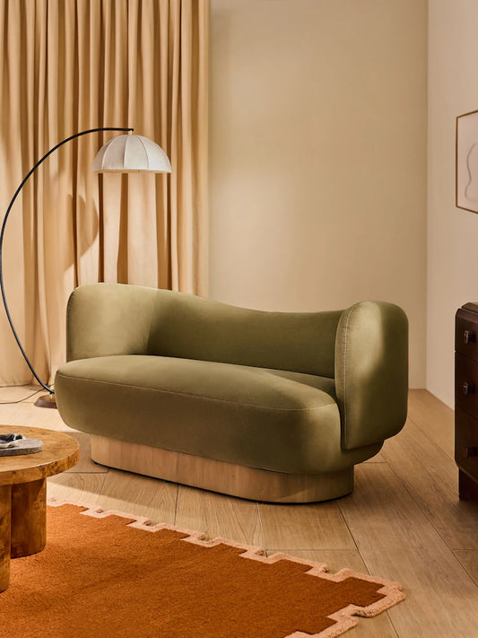 Fern Green Velvet Novara 2 Seater Sofa