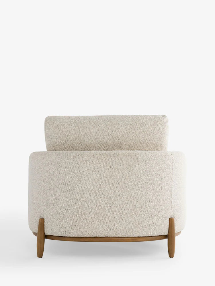 Casual Boucle Light Natural Ellison Snuggle Chair