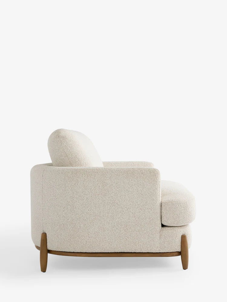 Casual Boucle Light Natural Ellison Snuggle Chair