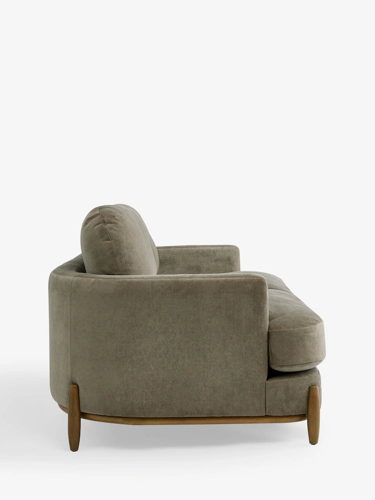 Fine Chenille Sage Green Ellison 3 Seater Sofa