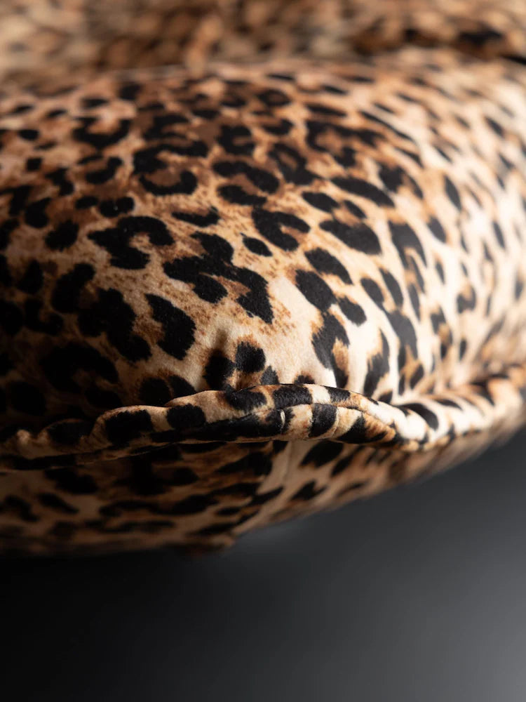 Rockett St George Velvet Leopard Love Lounge Lover Swivel Accent Chair