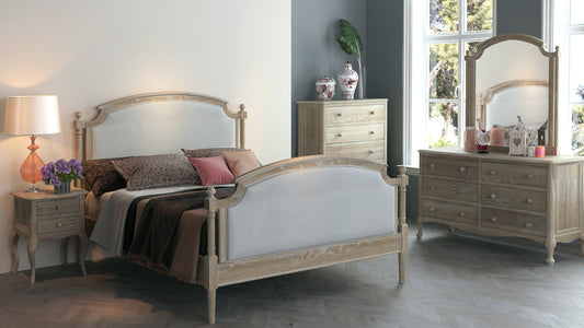 Willow White Ash Bed With Brushed Finish