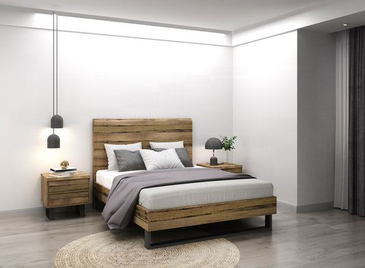 Bindi Bed Natural Marri Wood Grain Finish